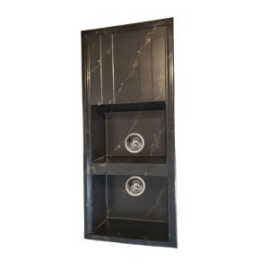 سینک گرانیتی توکار تیدومکث مدل مشکی رگه طلا