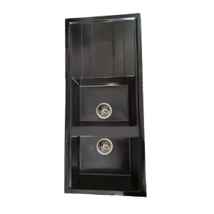 سینک گرانیتی توکار تیدومکث مدل مشکی ساده براق
