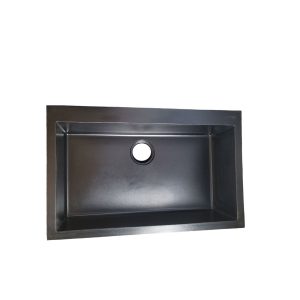 سینک گرانیتی توکار تیدومکث مدل مشکی ساده( وانی بزرگ)