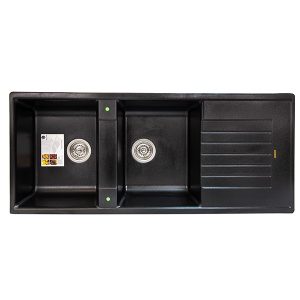 سینک ظرفشویی گرانیتی سولار مدل s33 مشکی مات